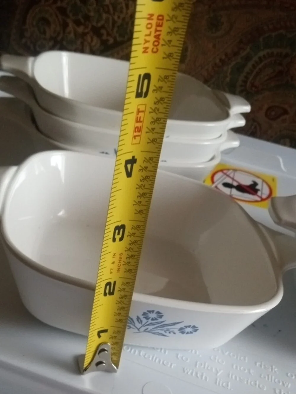 Corningware Blue Corn Flower Bakeware Set of Five